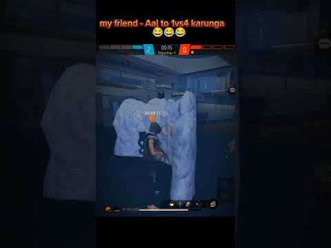 || yt short || free fire max || my friend 1 vs 4 😂😂😂 || crazy gaming 😎😀 ||