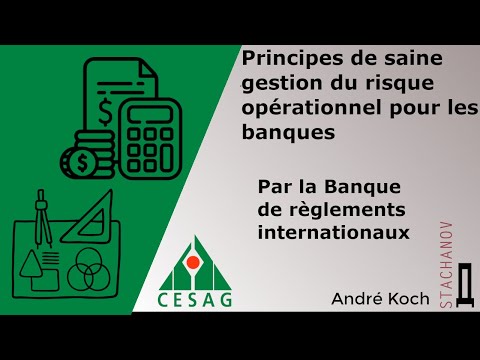 Principes de saine gestion du risque opérationnel Bâle II: Banque des règlements internationaux BRI