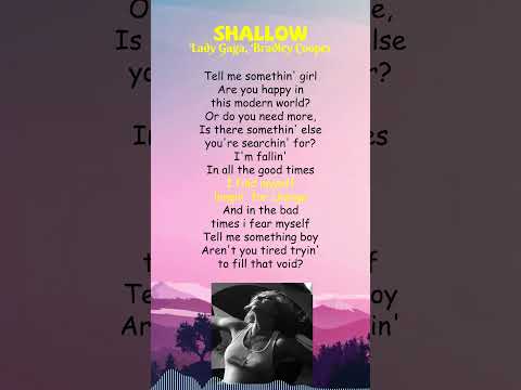 Lady Gaga, Bradley Cooper - Shallow (Lyrics) #shorts