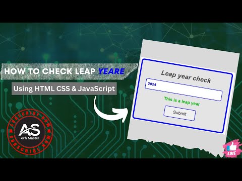 Check Leap Year Using JavaScript || How to Check Leap Year Using JavaScript Function & If and Else