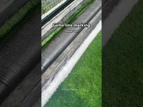 How game line marking is done: Football turf construction