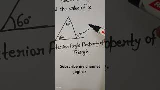 "The Exterior Angle Property: 📐✨ #MathMadeEasy #GeometryTips"