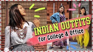 Everyday INDIAN OUTFITS For COLLEGE/WORKING Girl | Kurti Outfits/ Indo Western | ThatQuirkyMiss