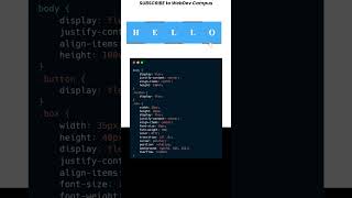 Hello World Animation on Hover using HTML & CSS | Web Development Project