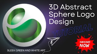 3D Abstract Sphere Logo Design: Sleek Green and White Art | #coreldrawtutorialhindi #3dlogo #logo