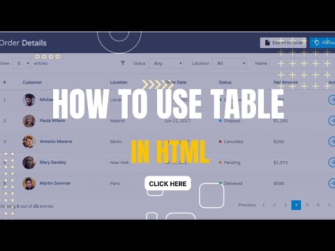 HTML Tutorial: Lists and Tables | Web Development what is tables and how to use table in html #html