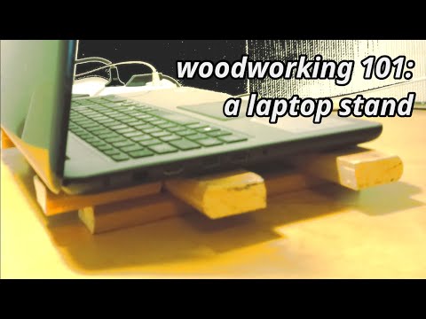 Building a laptop stand out of scrap wood | Woodworking | No talking