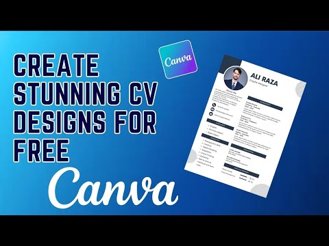 Create Stunning CV Designs for Free in Canva  | Urdu/Hindi Tutorial