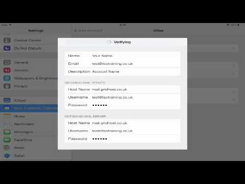 Cloud | IPAD email configuration