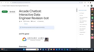 Arcade Chatbot: Interactive Data Engineer Revision-bot || Lab Solution || Google Cloud Arcade 2025