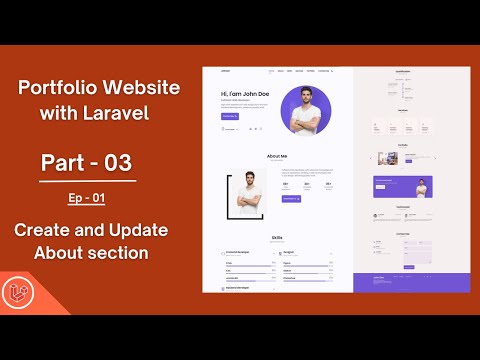 Build a Portfolio Website with Laravel 12 (Beginner Friendly!) | Create  Update About section | Ep-1