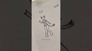 How to draw stickman body 🐺🐱 #artbyzahra #art #short #tutorial #drawing