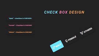 Check Box Design Using HTML CSS And JavaScript