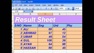 mx Excel me marksheet, edit menu