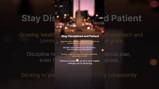 Stay Disciplined and Patient. #viralvideo #viralshorts #knowledgeiswealth #dailygrowth