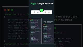 Magic Navigation Menu #css #webdesign