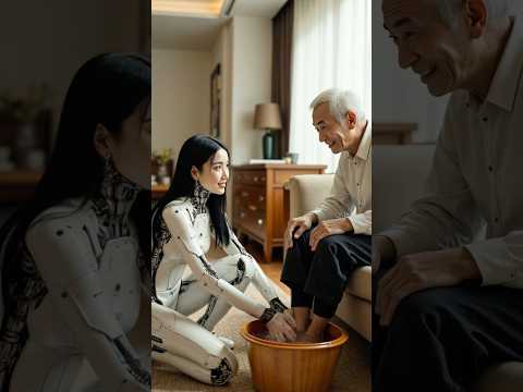 The robots in the future are taking care of the elderly. #robot