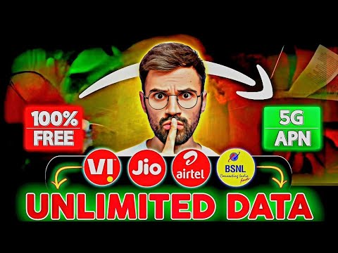 Airtel Jio 5G Unlimited Free Data Trick 2025 | 5G Ka Full Speed Hack!" Free internet kaise chalayen?