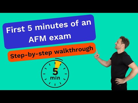 ACCA AFM - the first 5 minutes: exam question walkthrough! Including report format and answer layout
