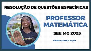 Concurso SEEMG: GABARITO Matemática ESPECÍFICAS para professor de Matemática