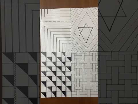 🎨 Straight Line Illusion Art | Pencil & Black Ink Magic