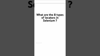 Locators in Selenium #automationtesting #javaprogramming #selenium #softwaretesting