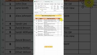 📋 Streamline Daily Tasks: Excel Reporting Trick! #ExcelProductivity #TaskManagement #shorts ✅