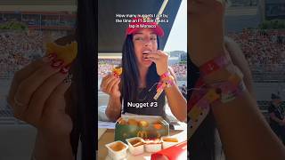 EATING 18 NUGGETS BY THE TIME AN F1 DRIVER TAKES A LAP #shorts #f1 #eating