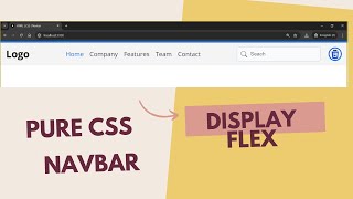 Simple Navbar Using Pure HTML & CSS | Flex | Google Fonts | Bootstrap Icons | Tutorial | Beginners