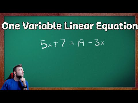 How To Solve A One Variable Linear Equation