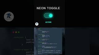 Neon Toggle Switch Button Using HTML & CSS | Glowing UI Button Effect #shortvideo #shorts #htmlcss