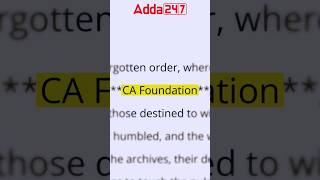 Guess Who's Back #backagain #shorts #charteredaccountant #cafoundationadda247