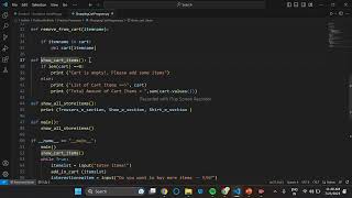 ShoppingCart CodeWalkthrough