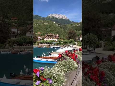 Baie De Talloires: France’s FAIRYTALE Riverside Gem 🇫🇷✨ Boats and Blooms #france #travel