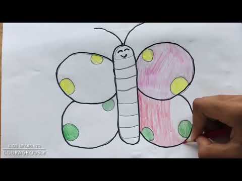 HOW TO DRAW DAISY THE BUTTERFLY || EASY DRAWING FOR BEGINNERS AND TODDLERS