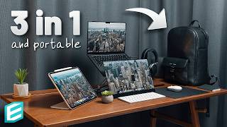My ULTIMATE 3 in 1 PORTABLE Mac Setup - The Triple Monitor Rig I Took Across the US