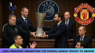 TOTTENHAM STRIPPED OF EUROPA LEAGUE TITLE IN VAR BRIBERYBOMBSHELL MANCHESTER UNITED HANDED THETROPHY