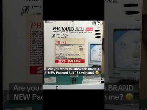 I’ve been holding onto this unopened Packard Bell #486 system for a long time! Ready to open it? #pc