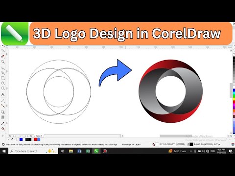 3D Logo Design in CorelDRAW | Easy Logo Tutorial for Beginners 2025