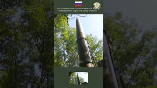 The Russian army's Iskander-M tactical missile system destroys targets with cluster warheads