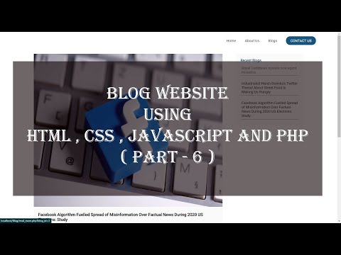 Blog Website Using HTML , CSS , Javascript and PHP ( Part-6 ) | Responsive