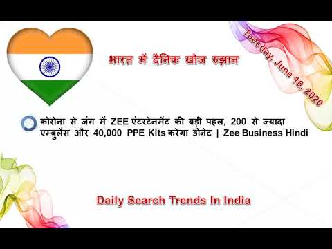 Daily Search Trends In India 16-06-2020