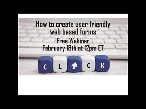 How to create user friendly web forms webinar