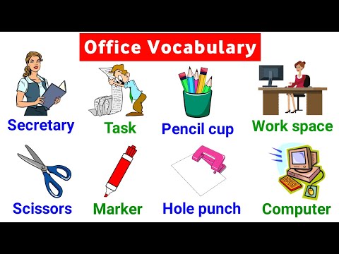 English Vocabulary : Daily Use Office Vocabulary | Vocabulary with Sentence | listen and practice
