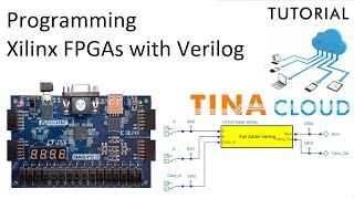 Programming Xilinx FPGA boards in Verilog with TINACloud