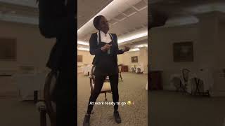 Enthusiastic Worker Celebrates Start of Shift with Dance Moves#WorkReady #JobMotivation