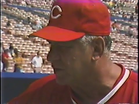 Ted Kluszewski Interview before Johnny Bench's last game in St. Louis vs. the Cards on Sept. 4, 1983