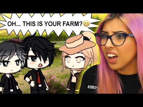 What happens if a MILLIONAIRE meets a FARMER? | Gacha Life Mini Movie Reaction