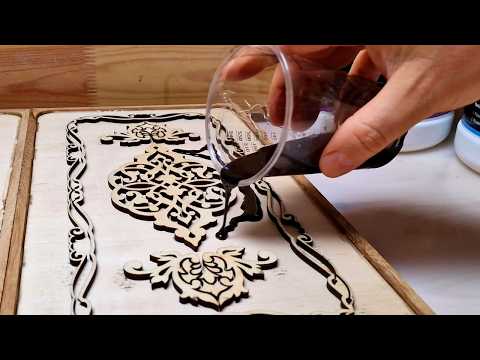 Backgammon of Epoxy and Oak Made Using IKIER K1 Pro Max 48w