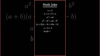 🤯 Math Joke: Proof that 2 = 1?! 😂 #mathfun  #maths